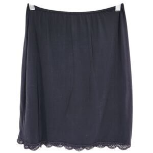 Jockey Black Half Slip with Lace Trim – Size Medium